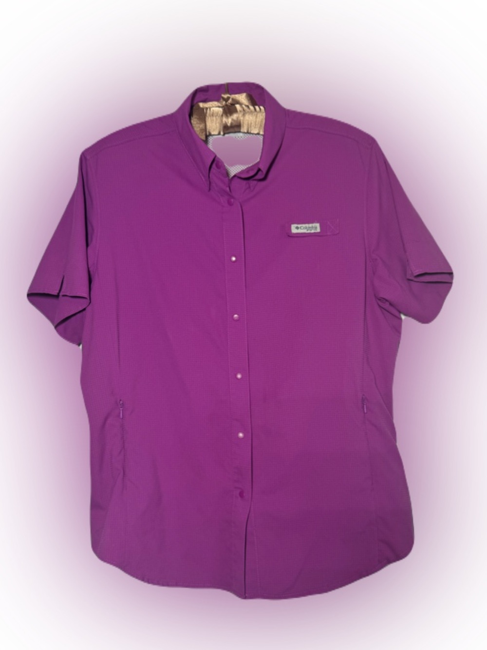 Columbia Purple Mesh-Lined Active Shirt